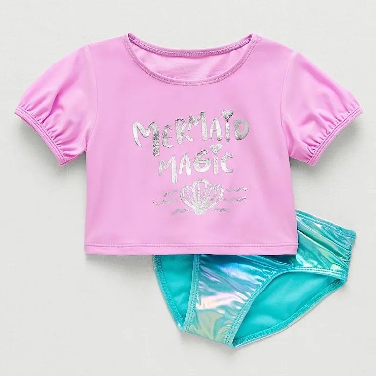 Okie Dokie Toddler & Little Girls 2-pc. Rash Guard Set