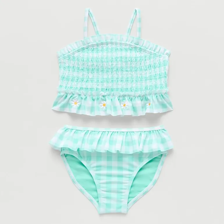 Okie Dokie Toddler & Little Girls Gingham 2-pc. Tankini Set