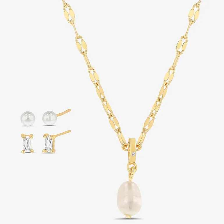 olivia and jackson Womens Cubic Zirconia Round 3-pc. Jewelry Set with Travel Case