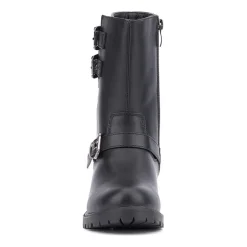 Olivia Miller Little & Big Kid Girls Moto Lug Sole Flat Heel Motorcycle Boots