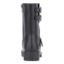 Olivia Miller Little & Big Kid Girls Moto Lug Sole Flat Heel Motorcycle Boots