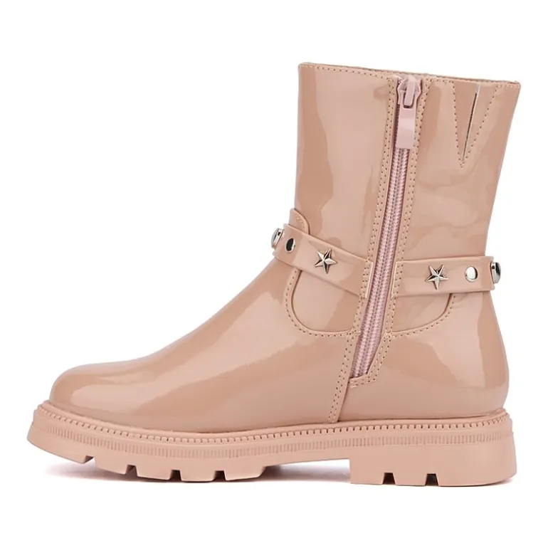 Olivia Miller Little & Big Kid Girls Harness Lug Flat Heel Chelsea Boots