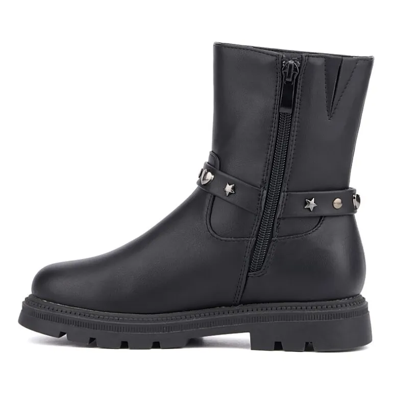Olivia Miller Little & Big Kid Girls Harness Lug Flat Heel Chelsea Boots