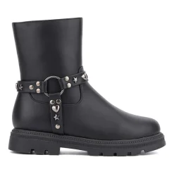 Olivia Miller Little & Big Kid Girls Harness Lug Flat Heel Chelsea Boots