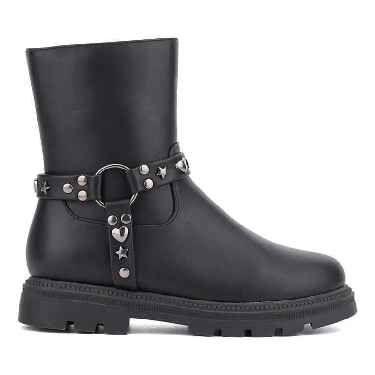 Olivia Miller Little & Big Kid Girls Harness Lug Flat Heel Chelsea Boots