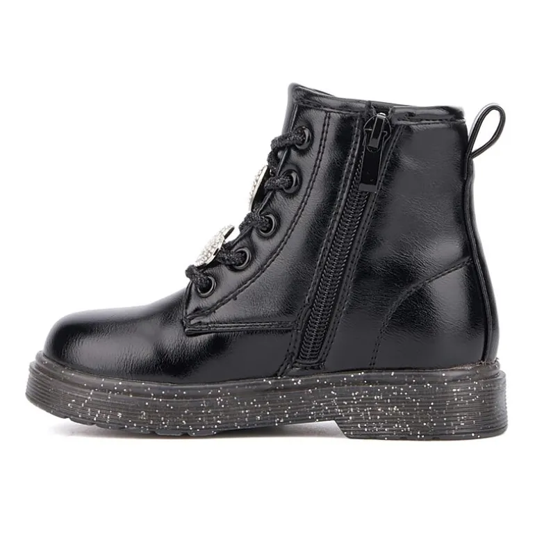 Olivia Miller Toddler Girls Space Case Flat Heel Lace Up Boots