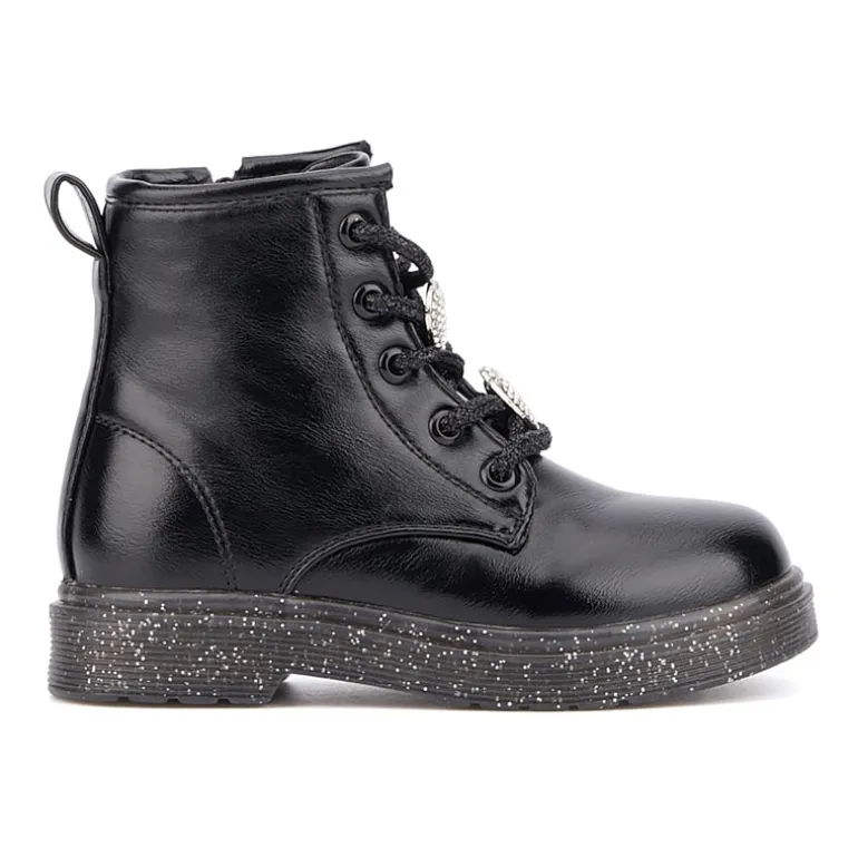 Olivia Miller Toddler Girls Space Case Flat Heel Lace Up Boots