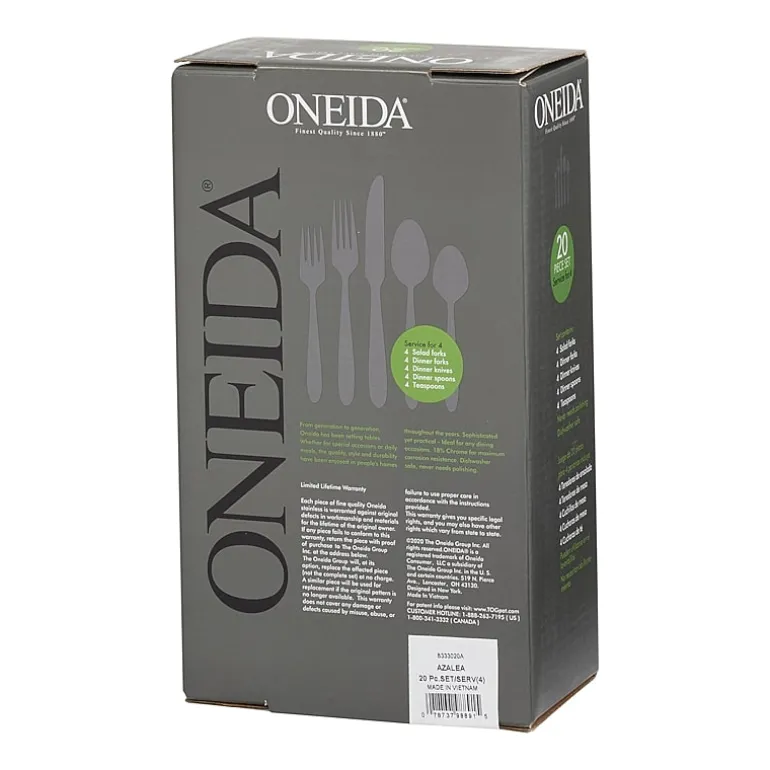 Oneida Azalea 18/0 Stainless Steel 20-pc. Flatware Set