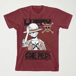 One Piece Little & Big Kid Boys Crew Neck Short Sleeve Regular Fit Graphic T-Shirt
