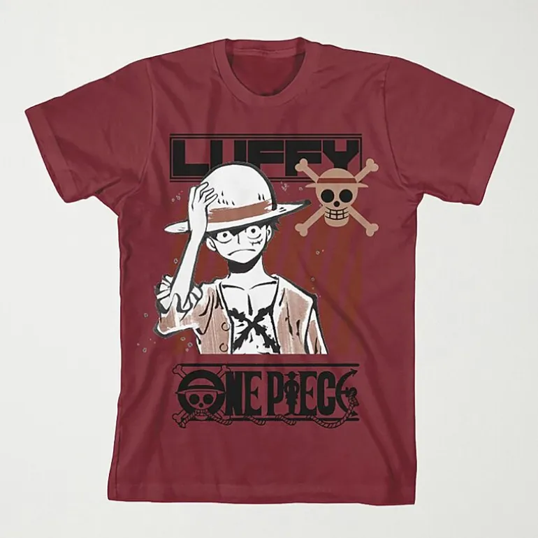 One Piece Little & Big Kid Boys Crew Neck Short Sleeve Regular Fit Graphic T-Shirt