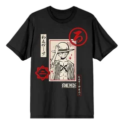 One Piece Mens Crew Neck Short Sleeve Regular Fit Graphic T-Shirt