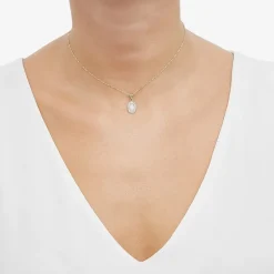 Our Lady Of Guadalupe / Nuestra Senora De Guadalupe Womens 14K Gold 14 Inch Pendant Necklace