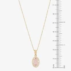 Our Lady Of Guadalupe / Nuestra Senora De Guadalupe Womens 14K Gold 14 Inch Pendant Necklace