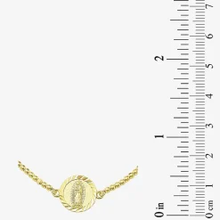 Our Lady Of Guadalupe Womens 14K Gold Charm Bracelet