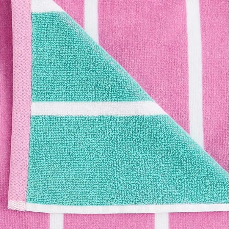 Outdoor Oasis Cabana Stripe Double-sided Beach Towel