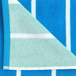 Outdoor Oasis Cabana Stripe Reversible Beach Towel