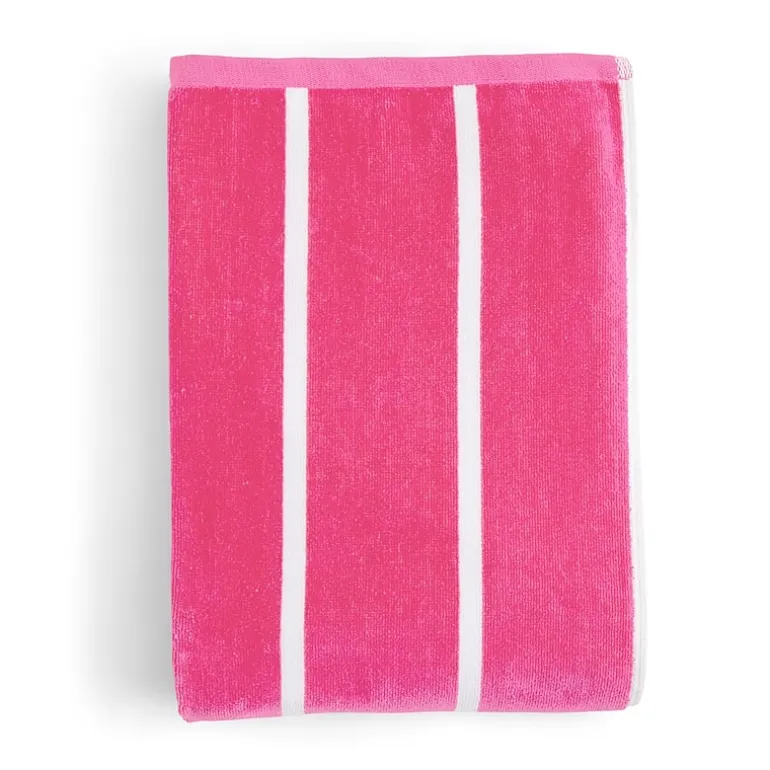 Outdoor Oasis Cabana Stripe Reversible Beach Towel