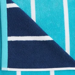 Outdoor Oasis Cabana Stripe Reversible Beach Towel