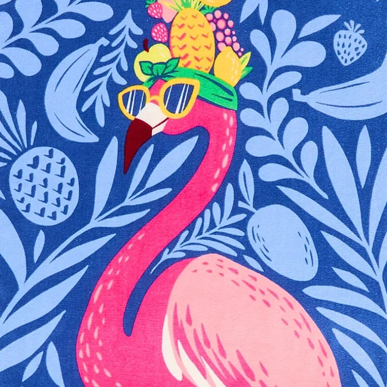 Outdoor Oasis Flamingo Print Beach Towel