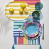 Outdoor Oasis Multistripe Table Runner