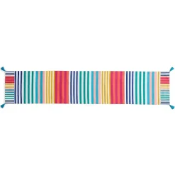 Outdoor Oasis Multistripe Table Runner