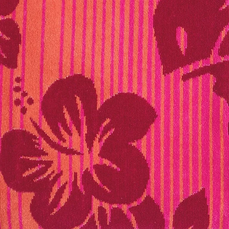 Outdoor Oasis Tropical Floral Jacquard Beach Towel