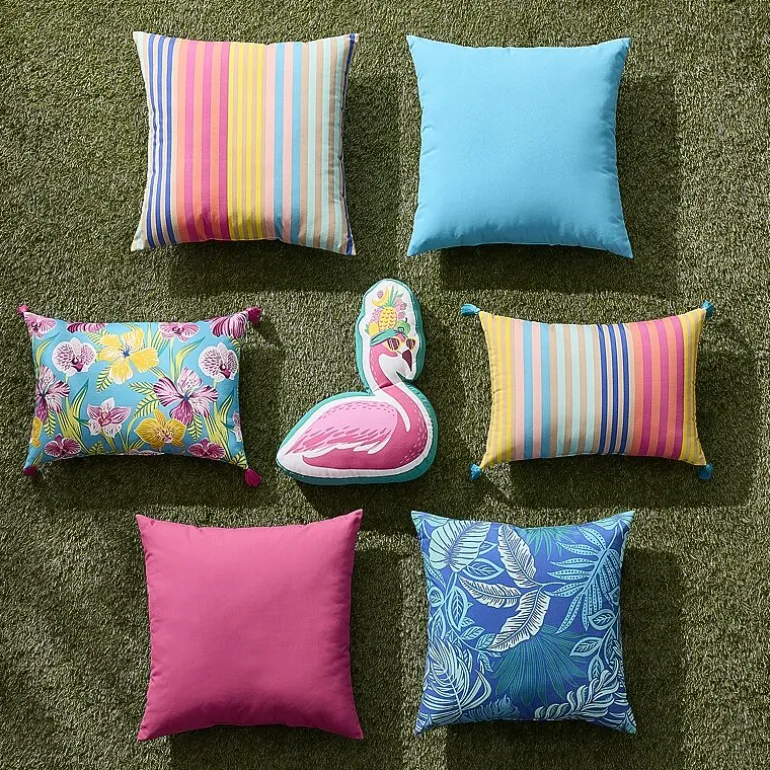 Outdoor Oasis 14"X 20" Orchid Print Lumbar Pillow