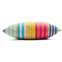 Outdoor Oasis 20"X 20" Stripe Print Square Throw Pillow