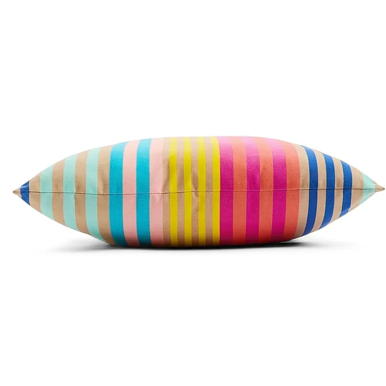 Outdoor Oasis 20"X 20" Stripe Print Square Throw Pillow
