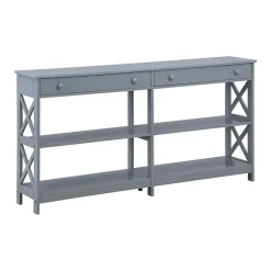 Oxford 2-Drawer Storage Console Table with Shelves