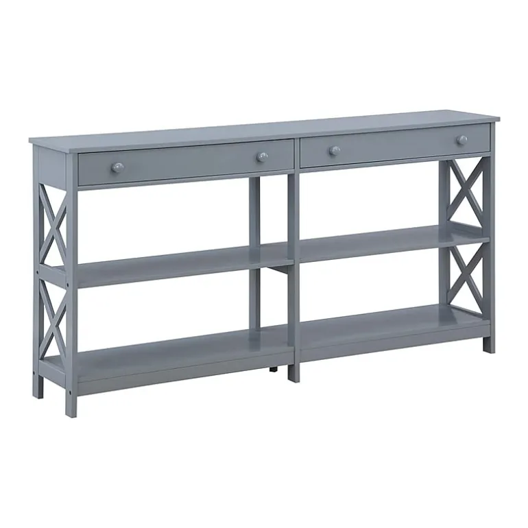 Oxford 2-Drawer Storage Console Table with Shelves