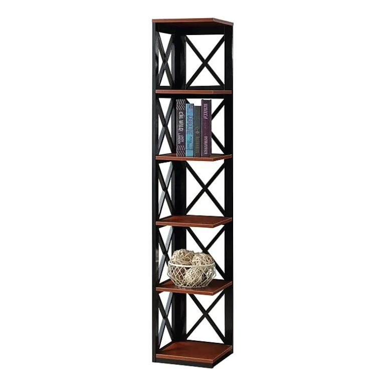 Oxford 5-Shelf Corner Bookcase