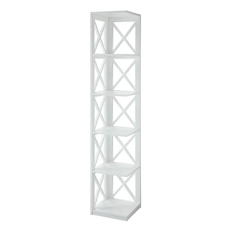 Oxford 5-Shelf Corner Bookcase