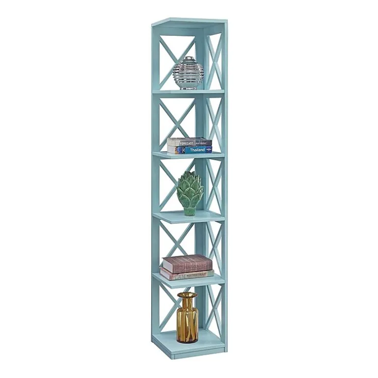 Oxford 5-Shelf Corner Bookcase