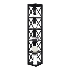 Oxford 5-Shelf Corner Bookcase