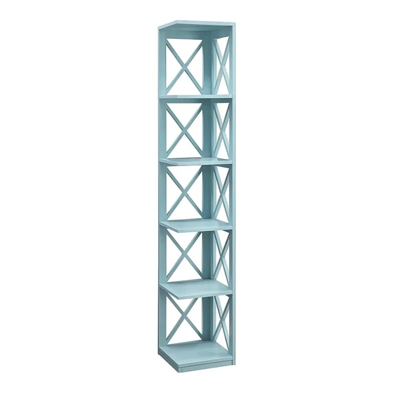 Oxford 5-Shelf Corner Bookcase