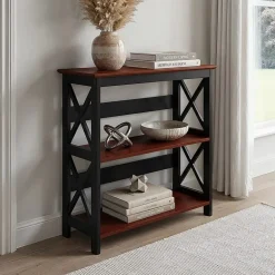 Oxford 3-Tier Bookcase Entryway Hall Table