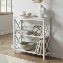 Oxford 3-Tier Bookcase Entryway Hall Table