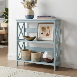 Oxford 3-Tier Bookcase Entryway Hall Table