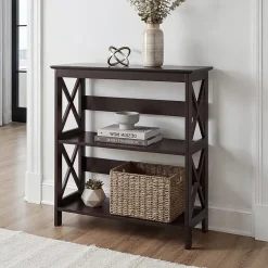 Oxford 3-Tier Bookcase Entryway Hall Table