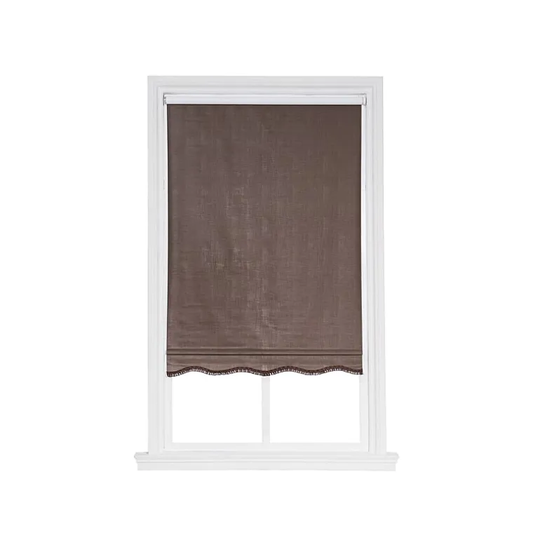 Paige Cut-To-Width Cordless Blackout Fringed Roller Shade