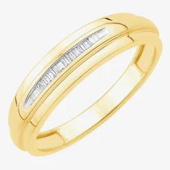 3PC His and Hers Trio Wedding Set Featuring 3/4 CT.T.W. Natural Diamond Womens Bridal Set and Mens Wedding Band in 10K or 14K Two Tone Gold