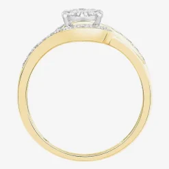 3PC His and Hers Trio Wedding Set Featuring 3/8 CT.T.W. Natural Diamond Womens Bridal Set and Mens Wedding Band in 10K or 14K Two Tone Gold