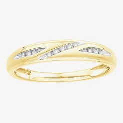 3PC Trio Set Featuring 1/7 CT.T.W.  Diamond 10K or 14K Two Tone Gold Wedding Ring Set