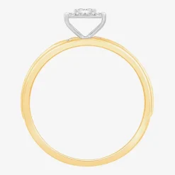 3PC Trio Set Featuring 1/7 CT.T.W.  Diamond 10K or 14K Two Tone Gold Wedding Ring Set