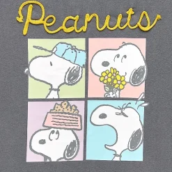 Peanuts Crew Fleece Womens Juniors Crew Neck Long Sleeve Peanuts Sweatshirt