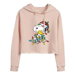 Peanuts Snoopy Light Cropped Hoodie Womens Long Sleeve Snoopy Hoodie