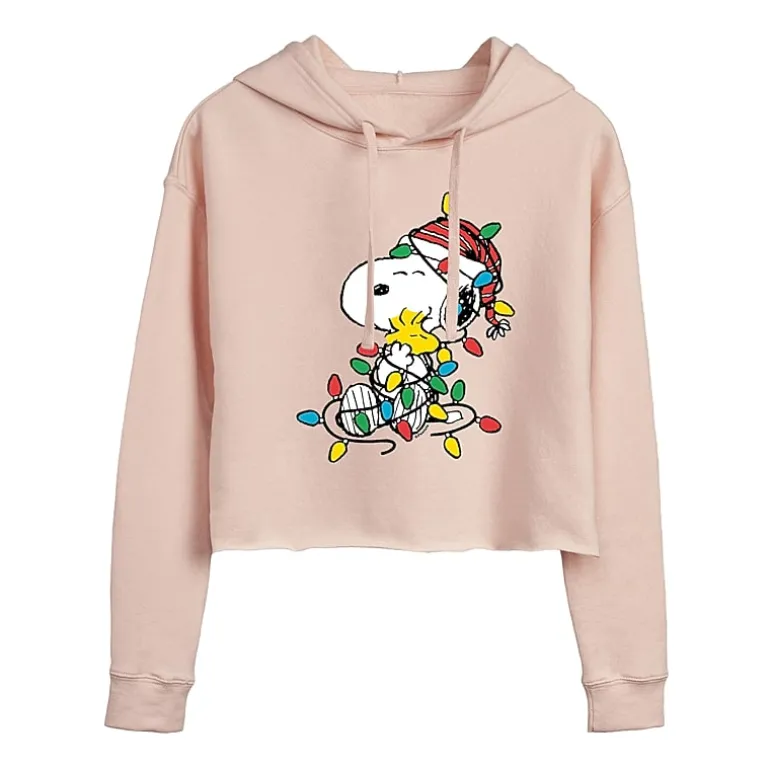 Peanuts Snoopy Light Cropped Hoodie Womens Long Sleeve Snoopy Hoodie