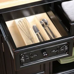 Pennington Kitchen Island with Granite Cutting Surface