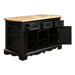 Pennington Kitchen Island with Granite Cutting Surface